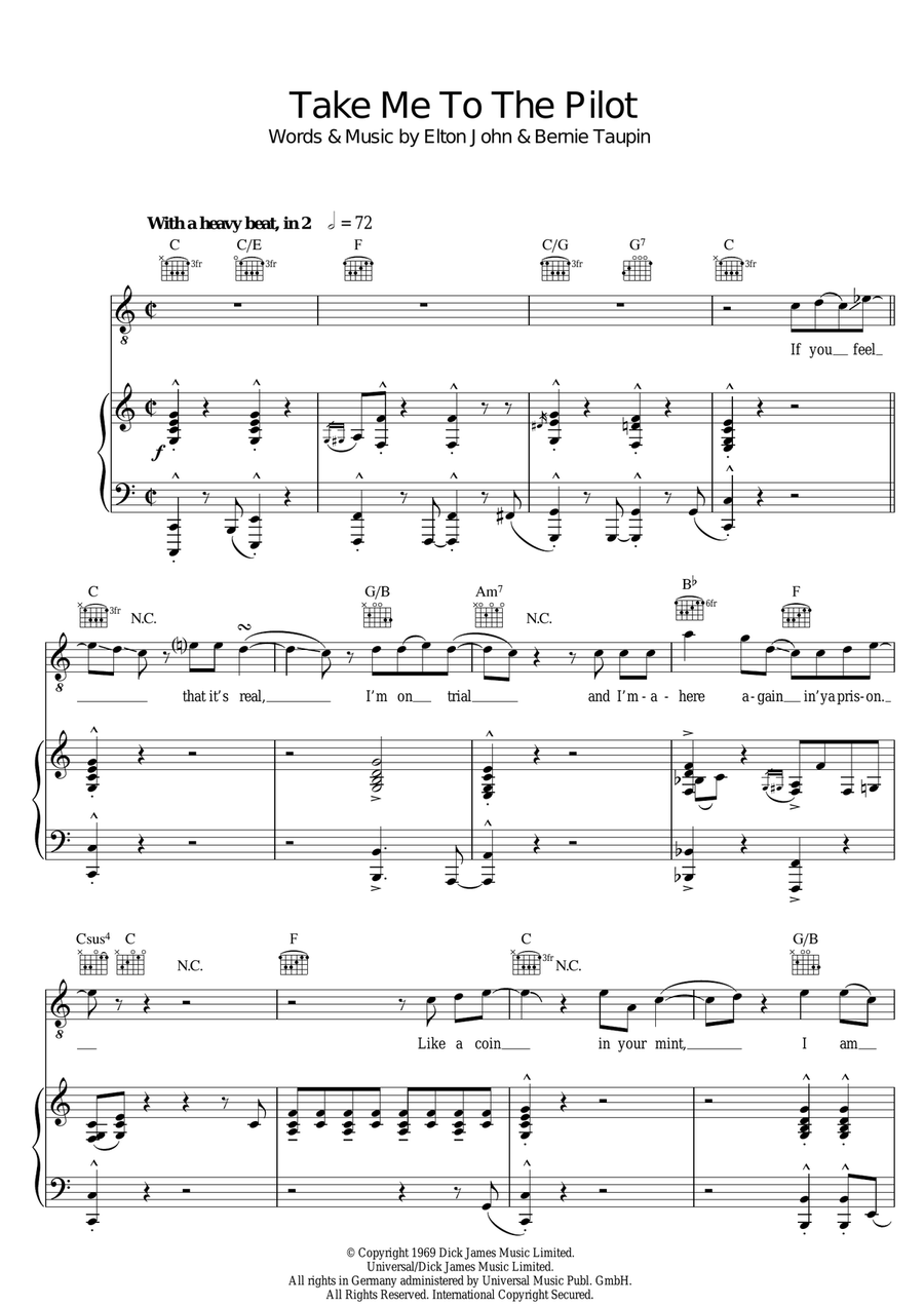 Take Me To The Pilot Take Me To The Pilot Violin Solo scores gallery preview page 1