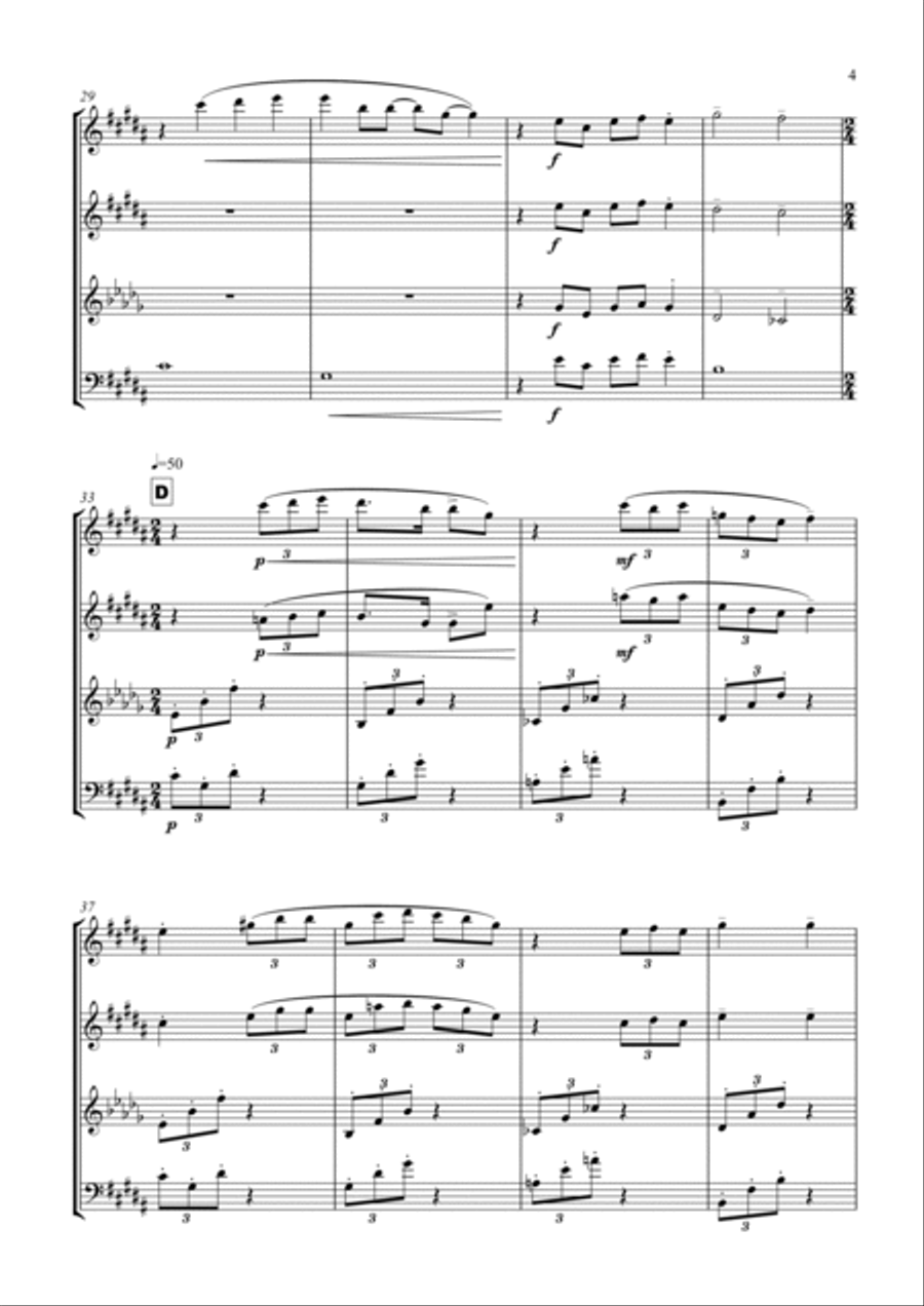 Suspicious Minds Suspicious Minds Woodwind Quartet scores gallery preview page 4