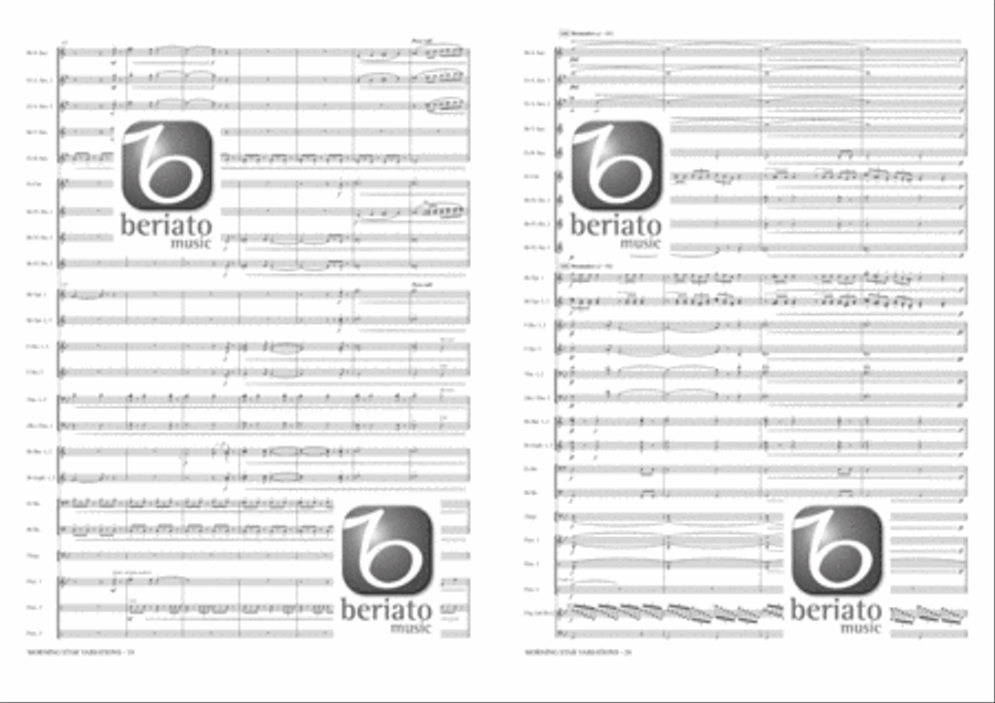 Morning Star Variations Fanfare Band scores gallery preview page 11