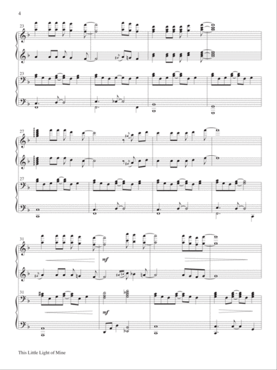 Gospel Blues for 4-Hand Piano Piano Accompaniment scores gallery preview page 7