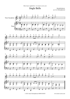 Jingle Bells - Very Easy Tenor Sax