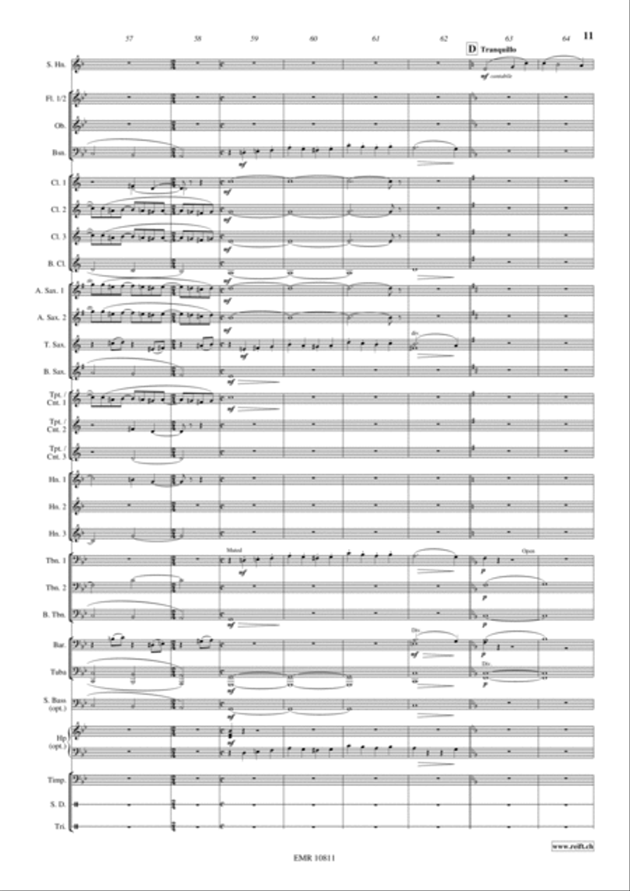 Horn Concerto Concert Band scores gallery preview page 12
