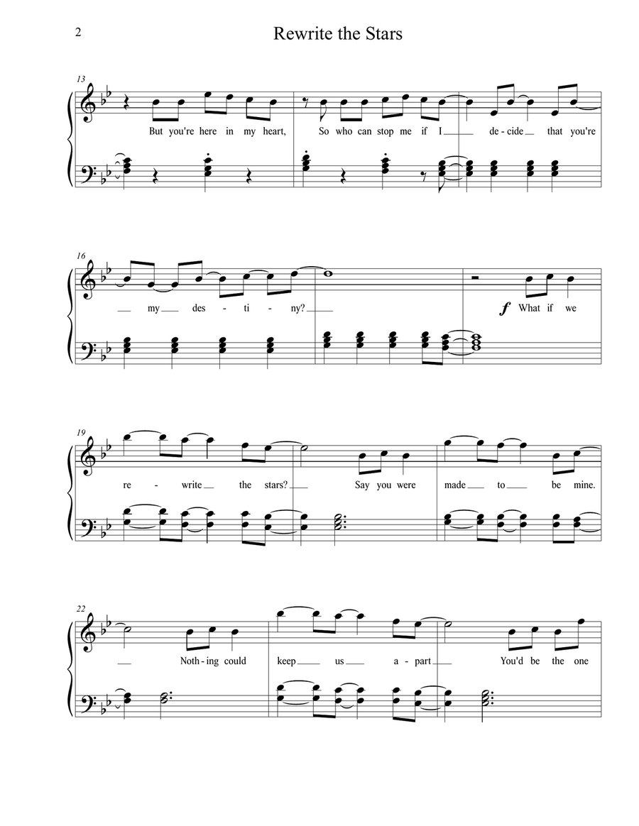 Rewrite The Stars Vocal Duet scores gallery preview page 3