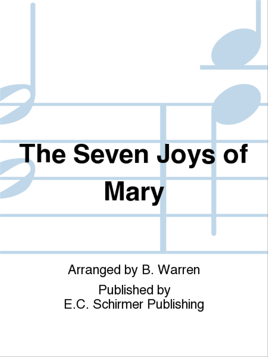The Seven Joys of Mary The Seven Joys of Mary A Cappella scores gallery preview page 1