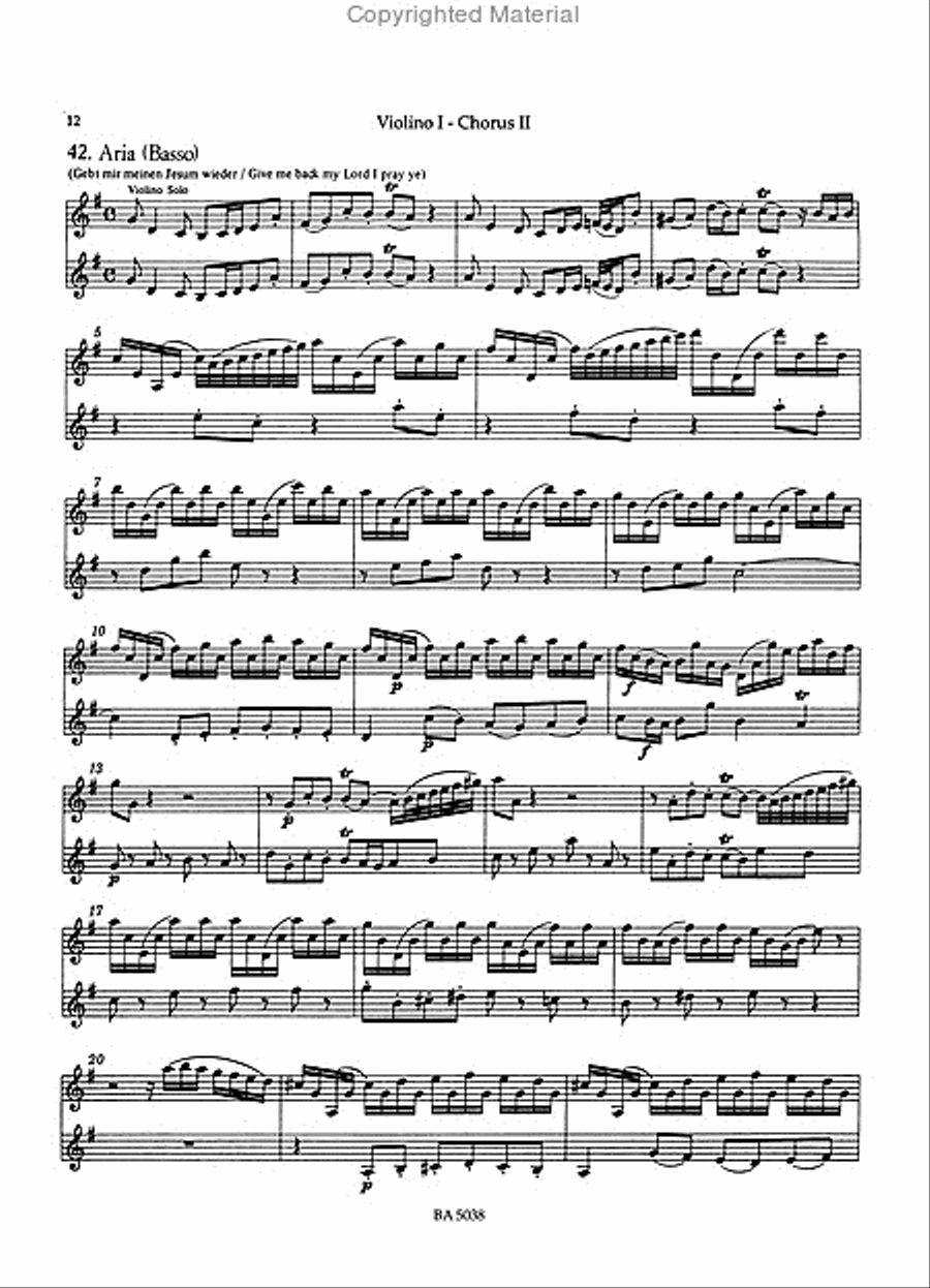 Matthaus-Passion BWV 244 Choir scores gallery preview page 4