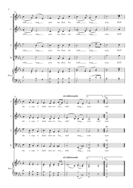 Auld Lang Syne (SATB a cappella) image number null