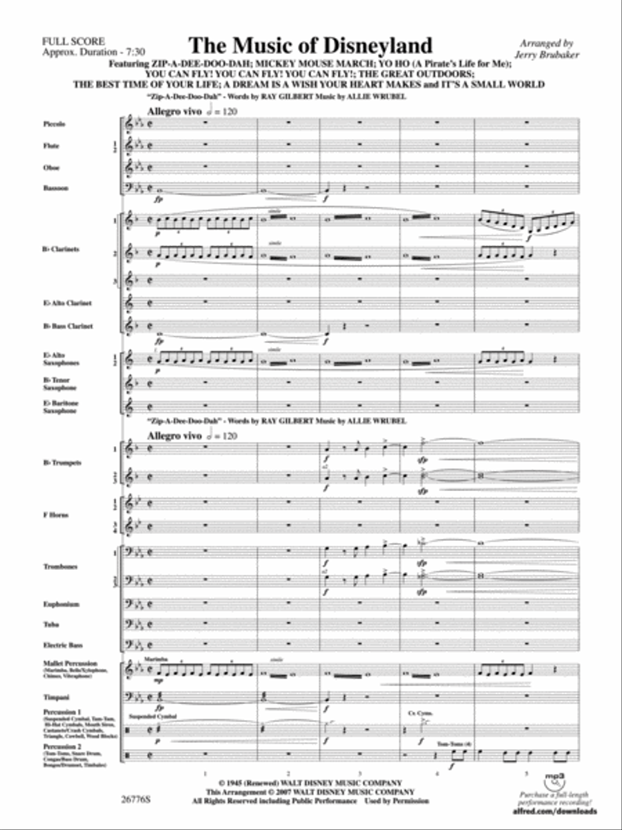 The Music of Disneyland Concert Band scores gallery preview page 2