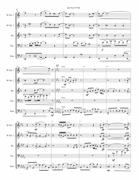 Just You 'n' Me by Chicago Brass Ensemble - Digital Sheet Music