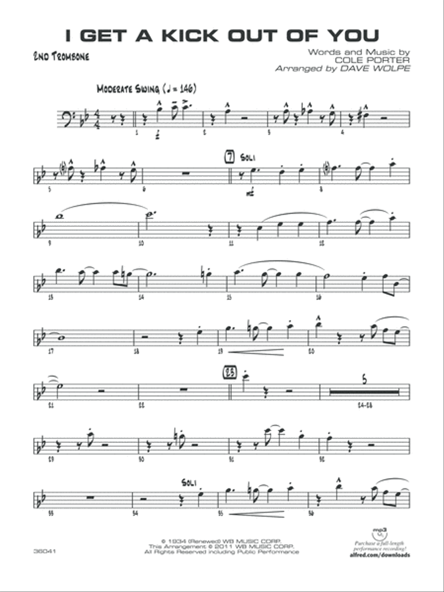 I Get a Kick Out of You: 2nd Trombone
