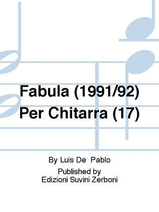 Fabula (1991/92) Per Chitarra (17)
