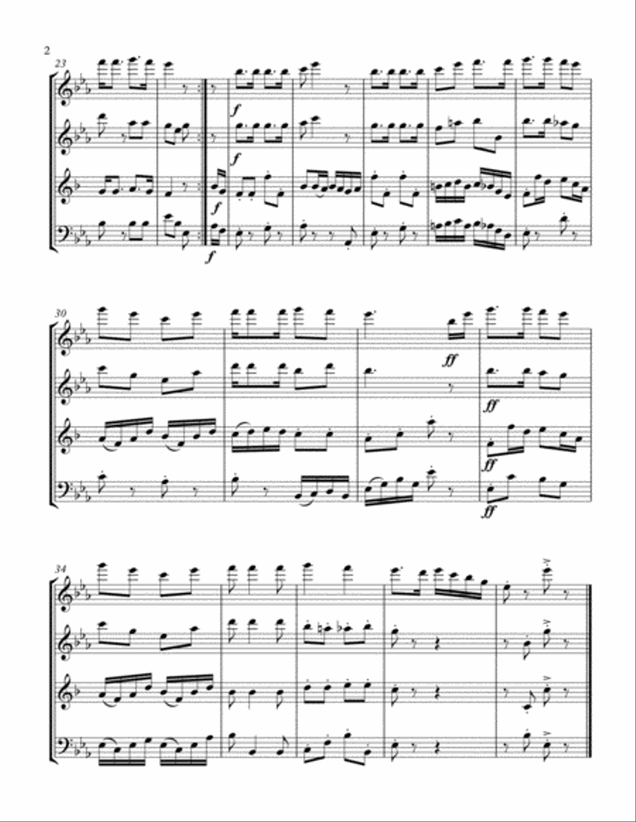 Angelina Baker (Wind Quartet) Woodwind Quartet scores gallery preview page 2