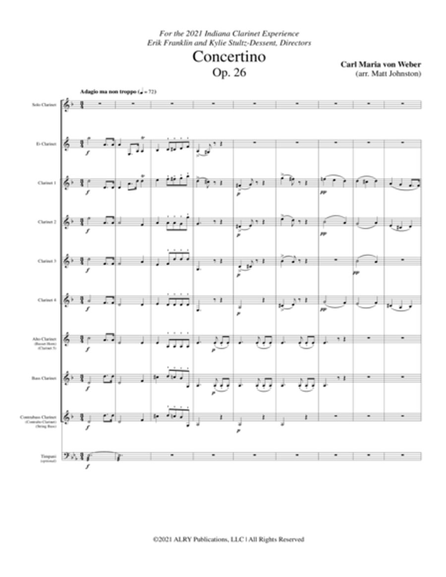 Concertino for Solo Clarinet and Clarinet Choir