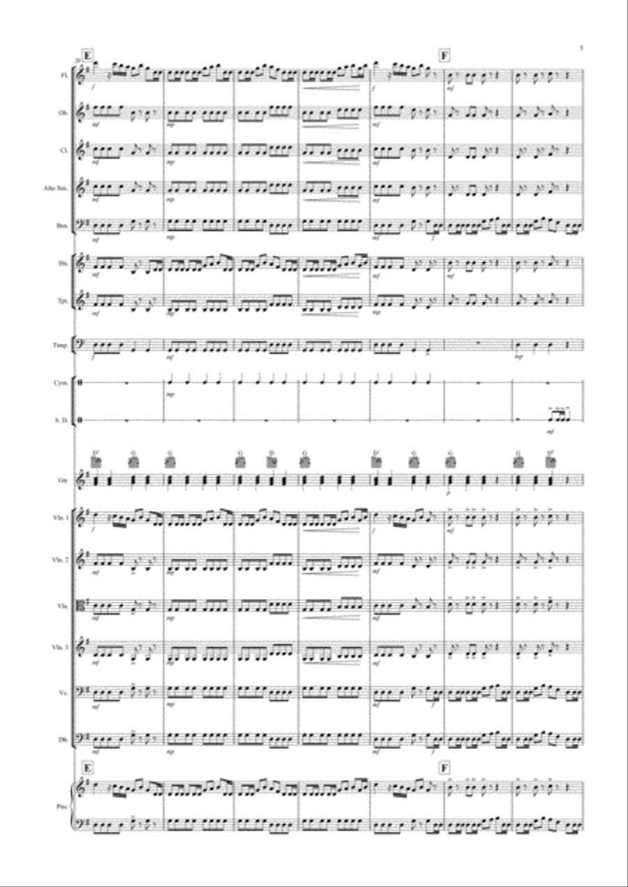 William Tell Overture for School Orchestra (version two) Full Orchestra scores gallery preview page 5