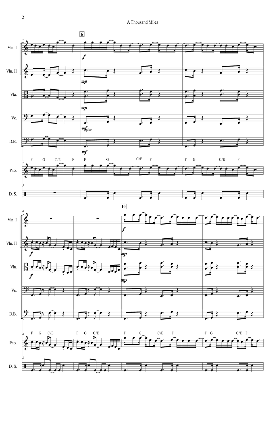 A Thousand Miles String Orchestra scores gallery preview page 3