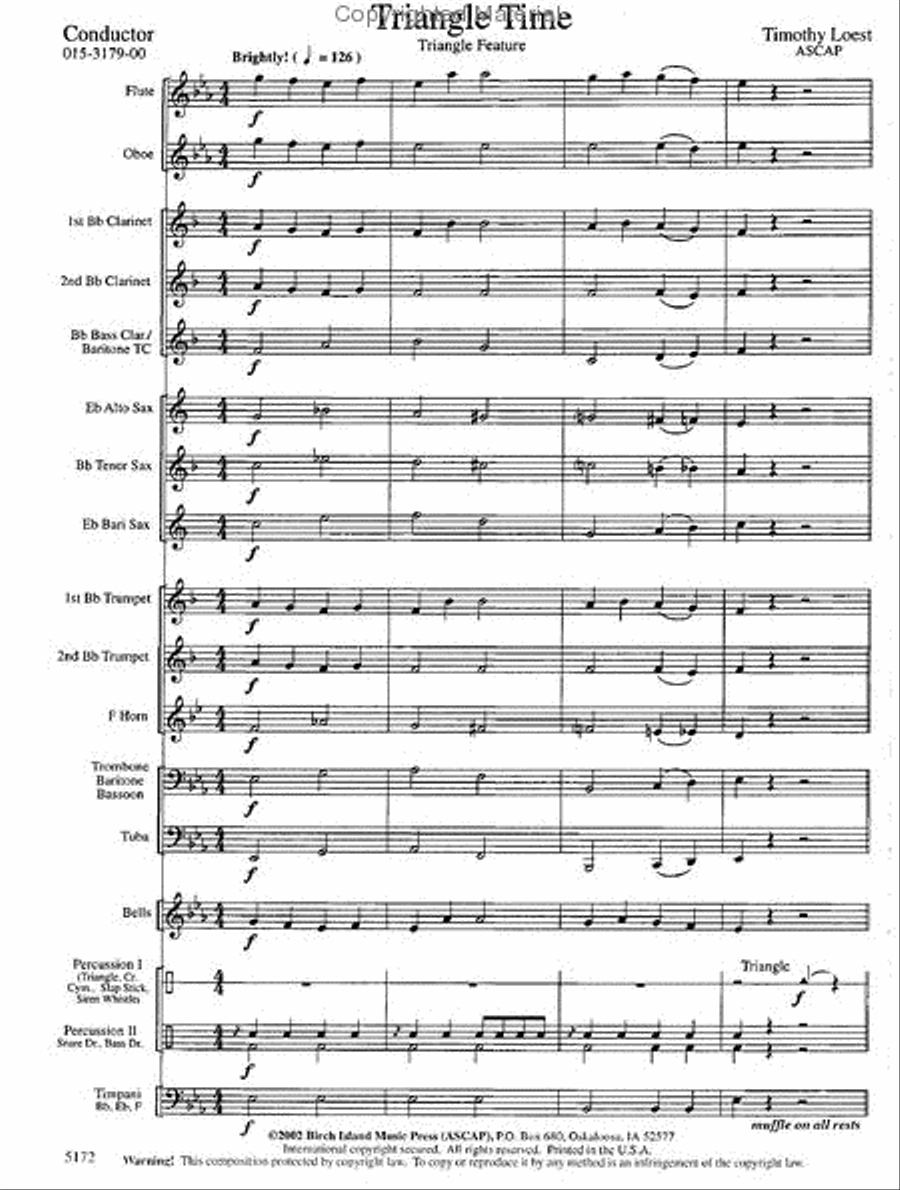 Triangle Time Triangle Time Concert Band scores gallery preview page 2