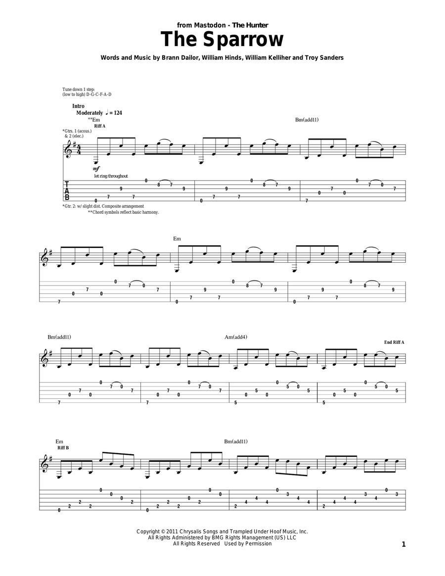 The Sparrow Acoustic Guitar scores gallery preview page 1