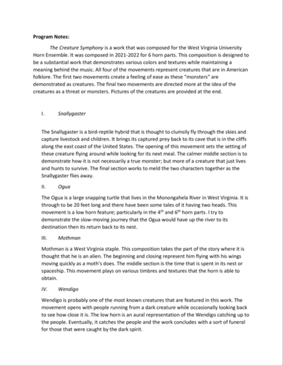 The Creature Symphony Brass Ensemble scores gallery preview page 2