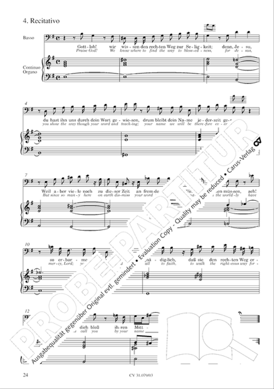 God the Lord is sun and shield (Gott, der Herr, ist Sonn und Schild) 4-Part scores gallery preview page 25