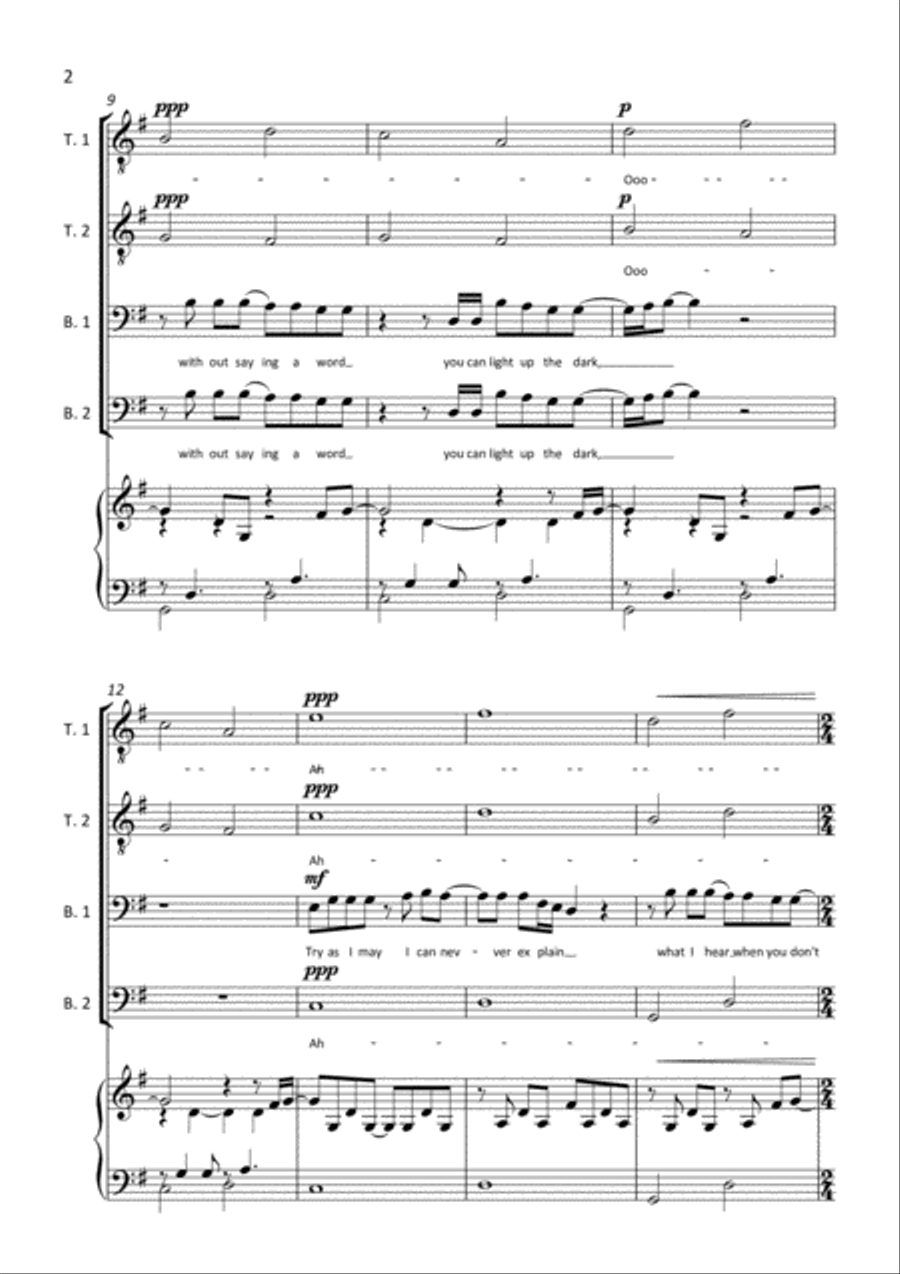 When You Say Nothing At All TTBB scores gallery preview page 2