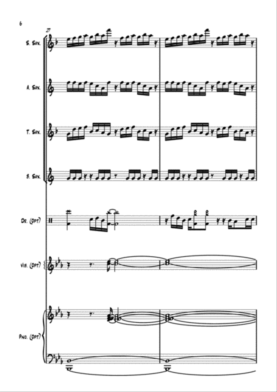 Underground - For Sax Quartet Saxophone Quartet scores gallery preview page 6