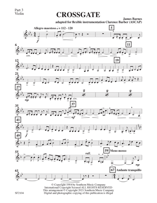Crossgate Overture - Violin 3
