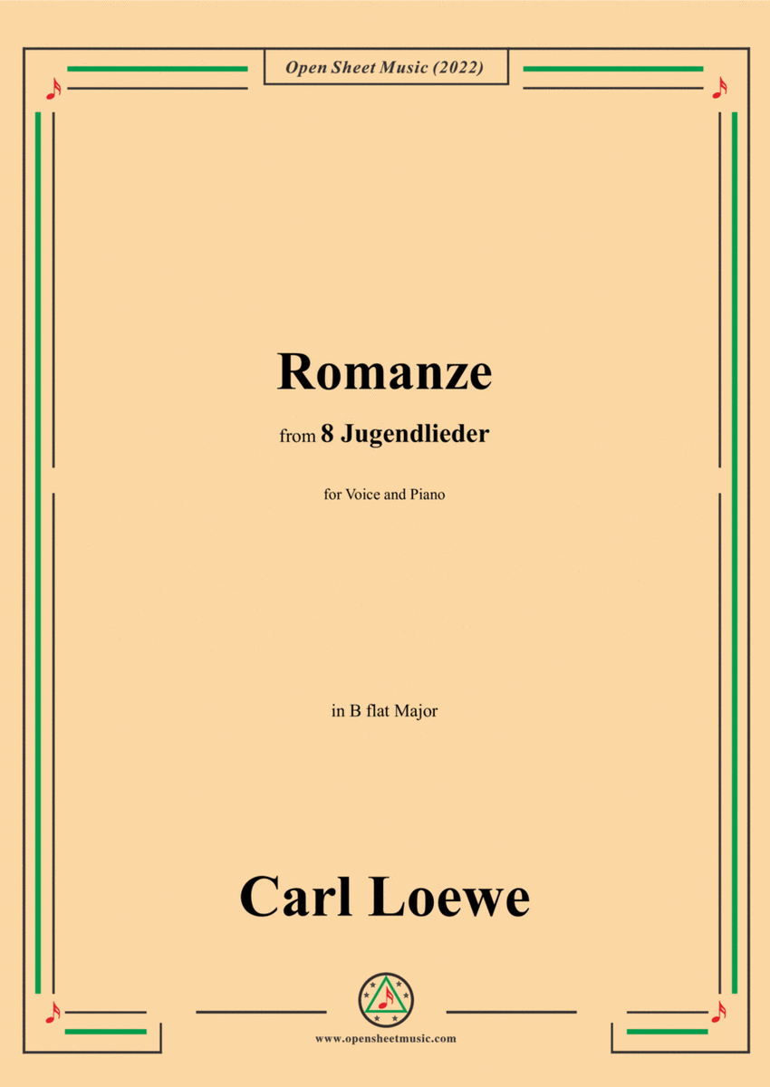 Loewe-Romanze,in B flat Major,for Voice and Piano