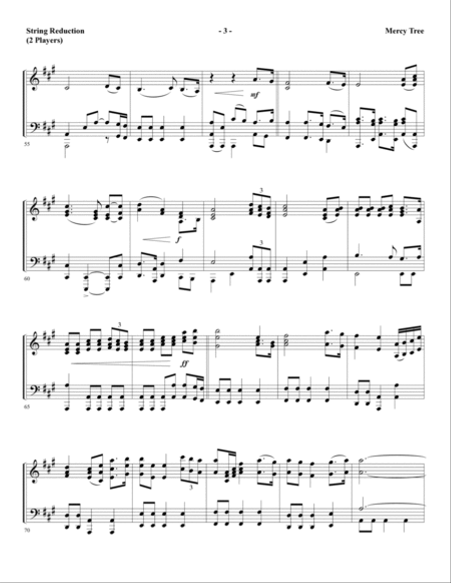 Mercy Tree - Keyboard String Reduction Choir scores gallery preview page 3