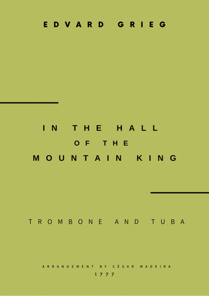 In The Hall Of The Mountain King - Trombone and Tuba (Full Score and Parts) image number null