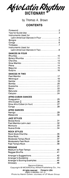 Afro-Latin Rhythm Dictionary