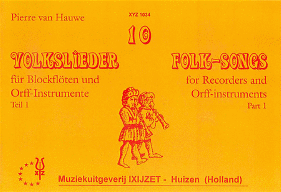 10 Volksliederen 1 Recorder scores gallery preview page 1