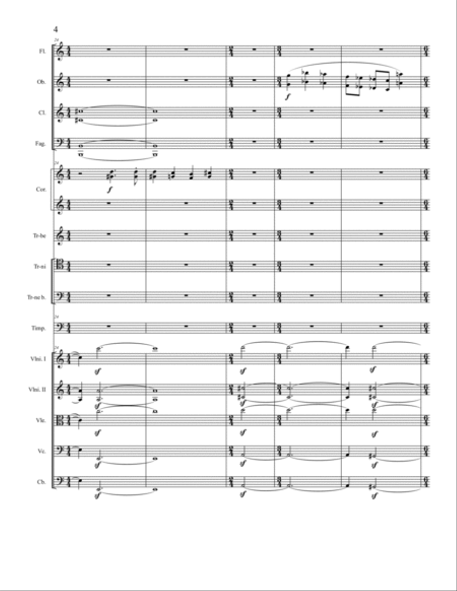 Symphony No. 4 - Score Only Full Orchestra scores gallery preview page 4