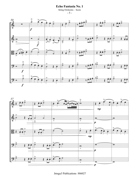 Sweelinck: Echo Fantasia No. 1 for String Orchestra - Score Only image number null