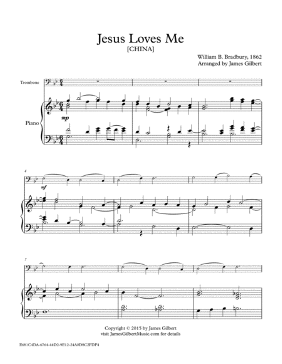 Jesus Loves Me Jesus Loves Me Piano scores gallery preview page 1