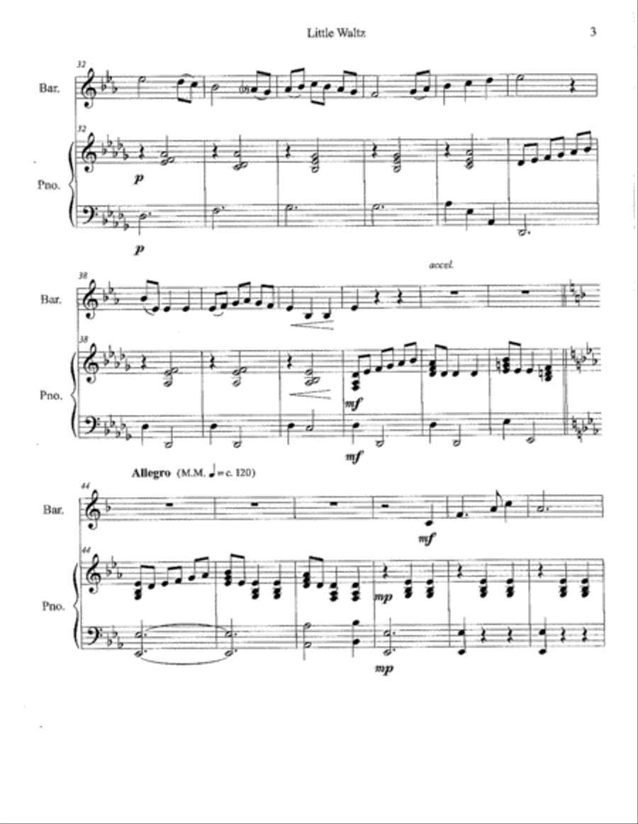 Little Waltz (Baritone TC) Baritone Horn TC scores gallery preview page 3