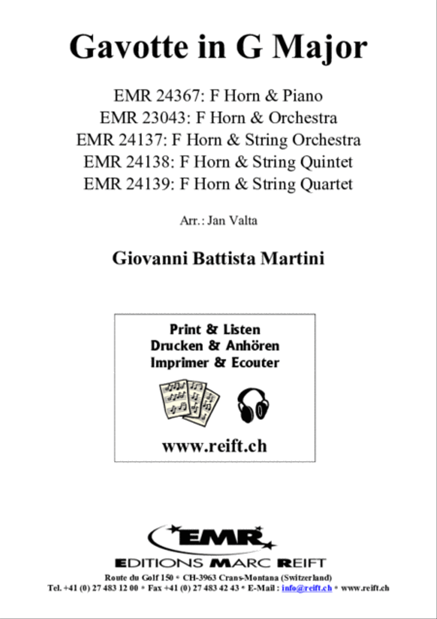 Gavotte in G Major Gavotte in G Major Horn scores gallery preview page 2