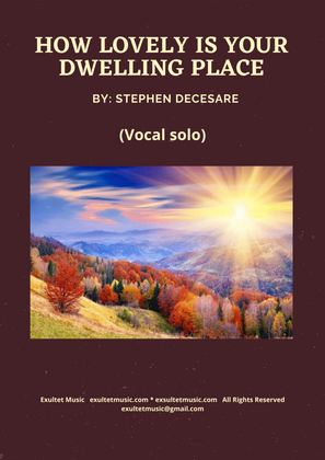 Book cover for How Lovely Is Your Dwelling Place (Vocal Solo)