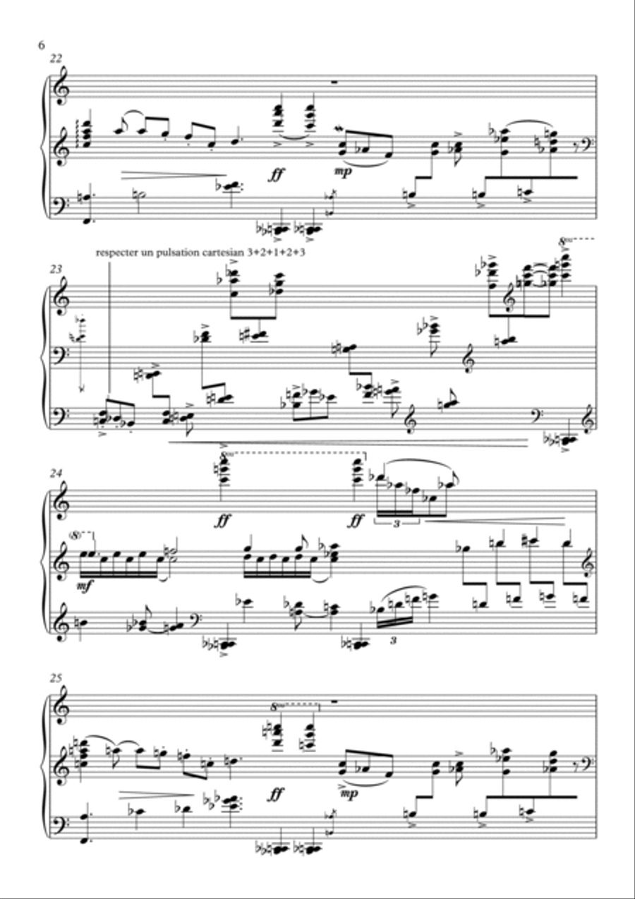 Danse sur le vitre (Valle mbi xham) for piano AELFIOR EDITIONS Piano Solo scores gallery preview page 6