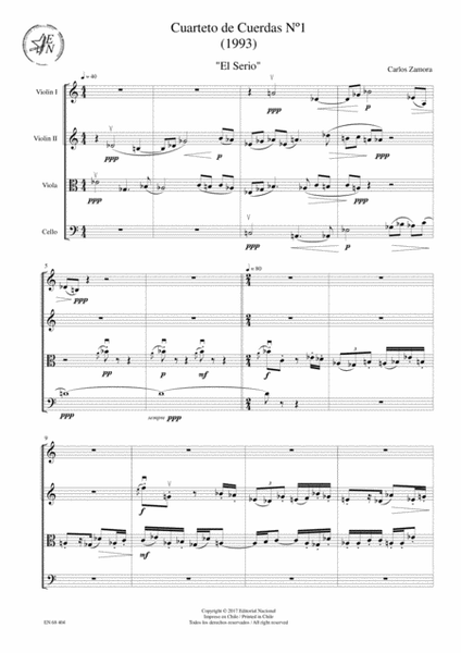 Cuarteto de Cuerdas Nº1 - "El Serio" (String Quartet Nº1 - "The Serious") image number null