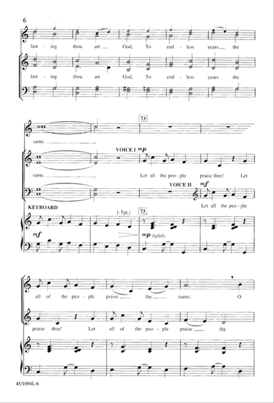 10 Anthems for about 10 Singers Unison Choir scores gallery preview page 7