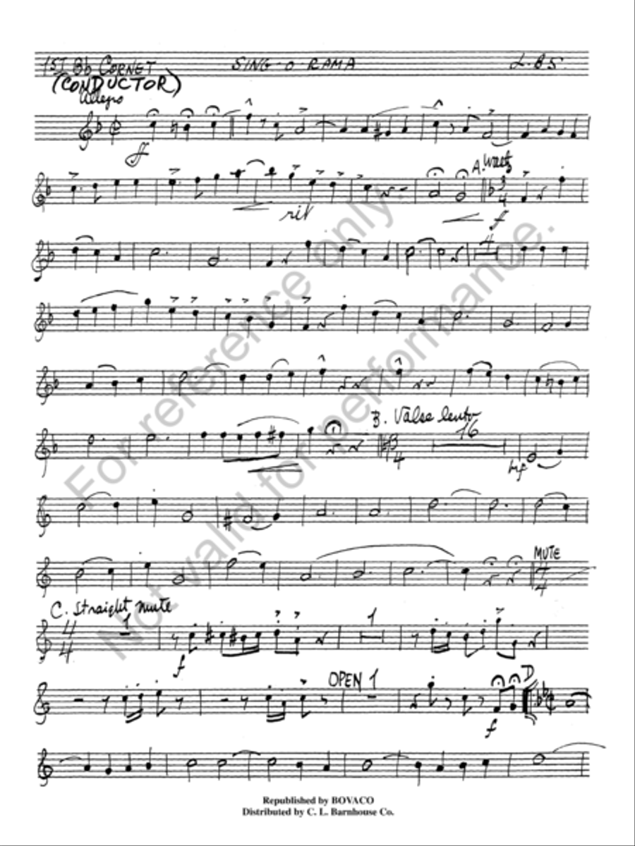 Sing-O-Rama Concert Band scores gallery preview page 3