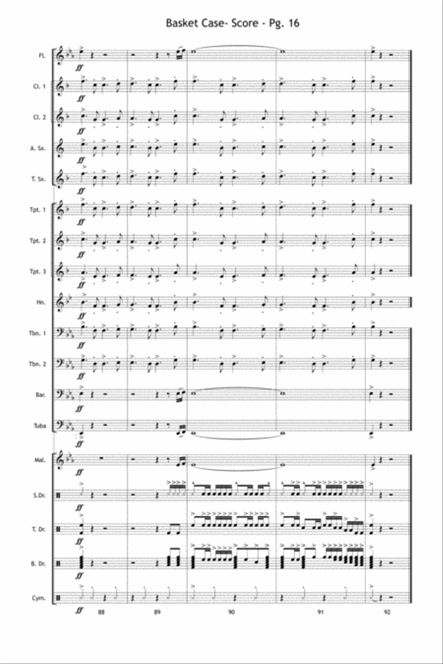 Basket Case Marching Band scores gallery preview page 17