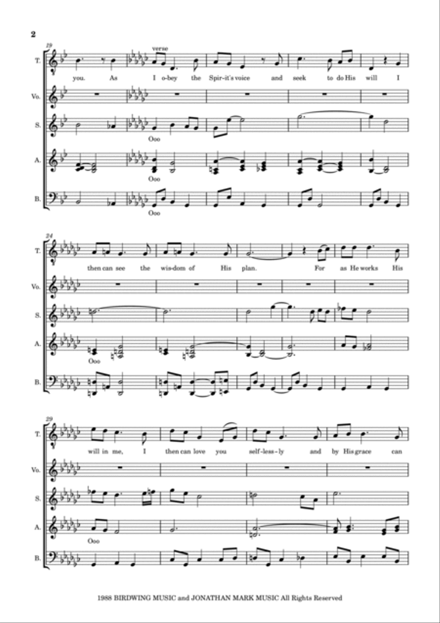 Cherish The Treasure A Cappella scores gallery preview page 2