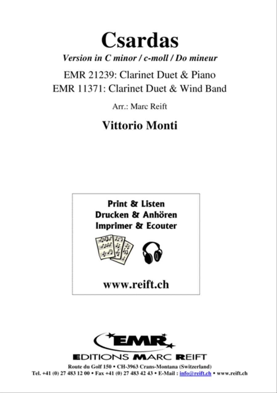 Csardas Clarinet Duet scores gallery preview page 2