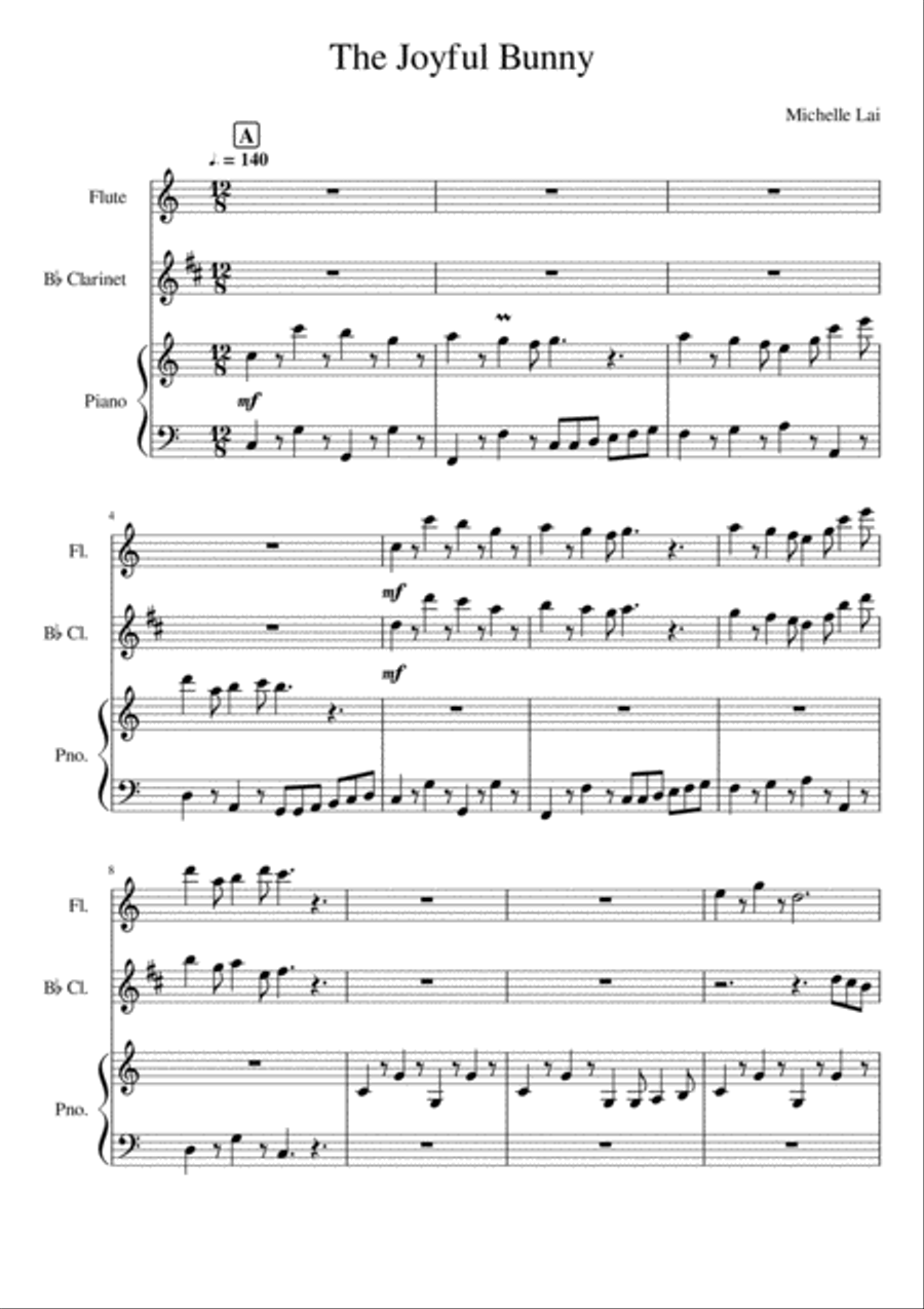 The Joyful Bunny Small Ensemble scores gallery preview page 1