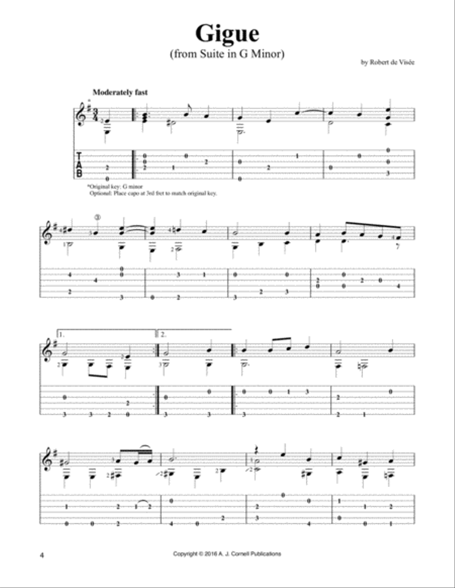 Suite in G Minor Classical Guitar scores gallery preview page 4