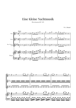 Eine Kleine Nachtmusik for Oboe, Violin, Bass Clarinet and Piano