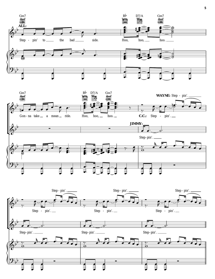 Steppin' To The Bad Side Piano, Vocal, Guitar scores gallery preview page 5