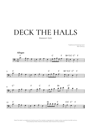 Deck The Halls (Bassoon Solo) - Christmas Carol