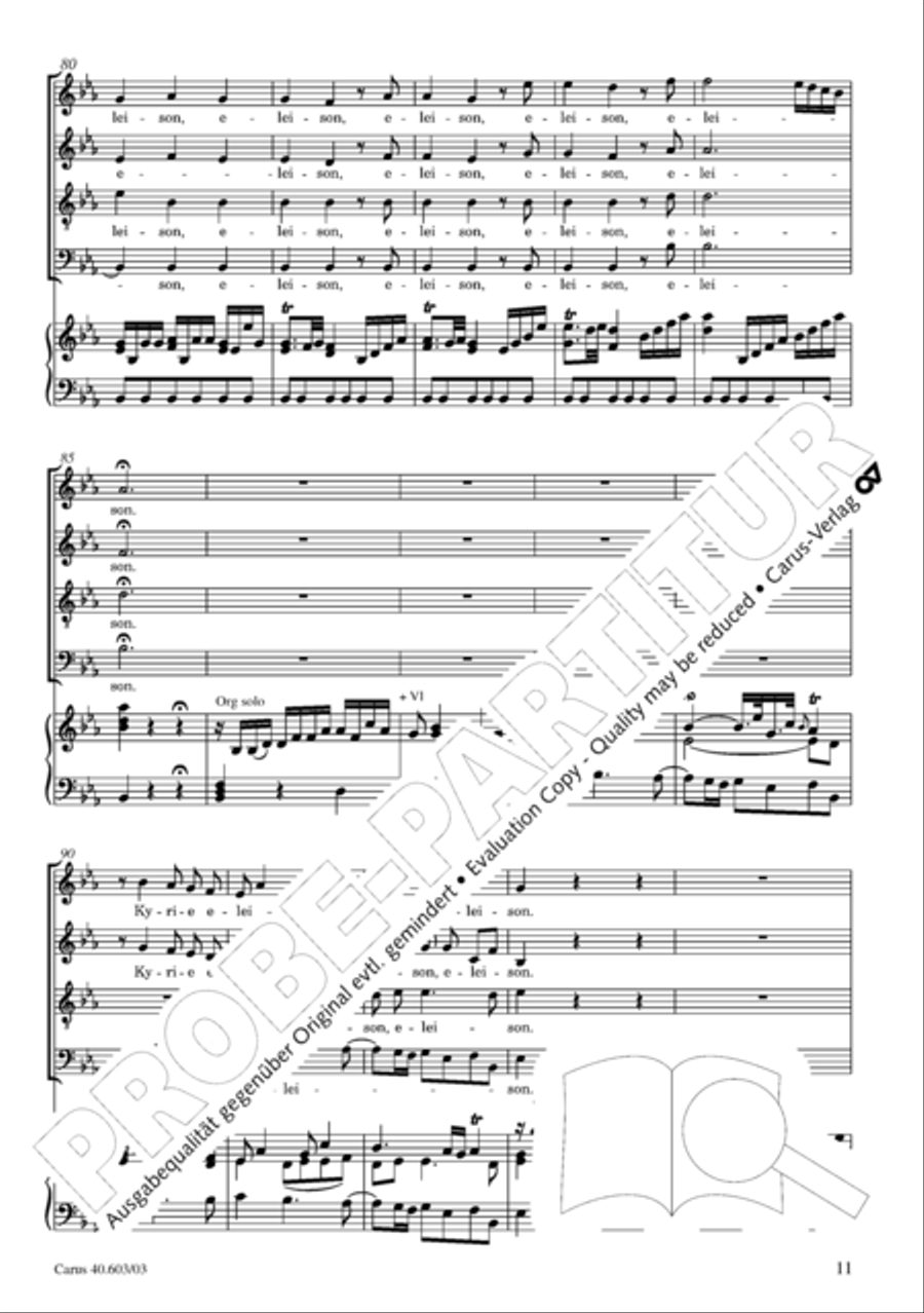Grosse Orgelsolomesse in Es 4-Part scores gallery preview page 12