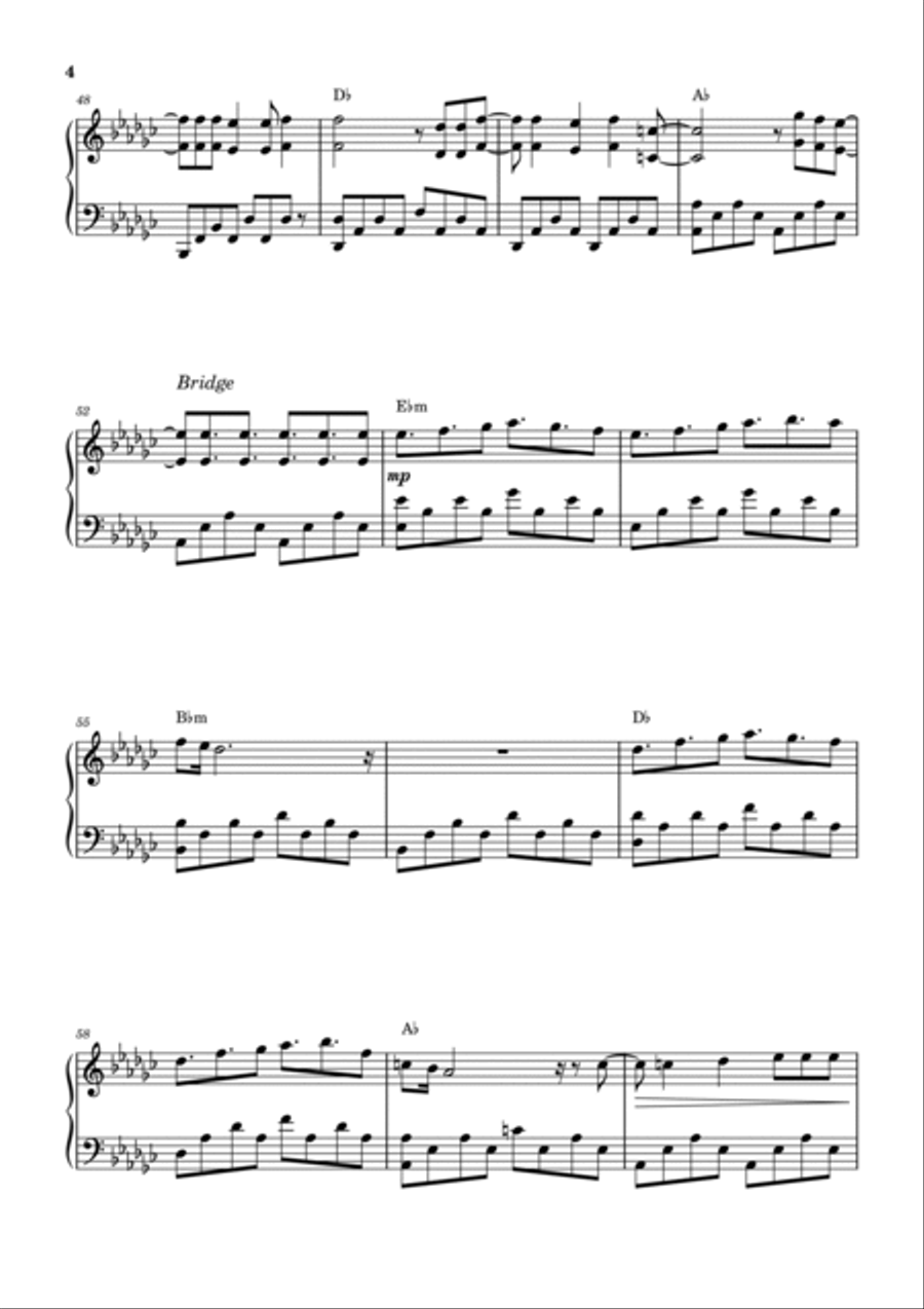 Beat Of Your Heart Piano Solo scores gallery preview page 4